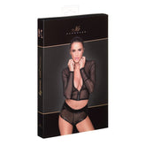 Sheer Zipped Tulle Top with Soft Collar Women’s Intimate Wear Lingerie & Sexy Apparel